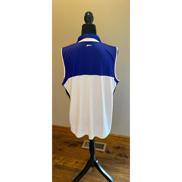 Slazenger Women’s Golf Polo Shirt Plus Size XXL Sleeveless Color block Blue - Picture 5 of 12